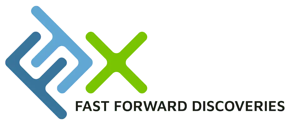 Transparent FFX logo with the tagline "Fast Forward Discoveries", symbolizing innovation in single-cell technology and tissue dissociation.